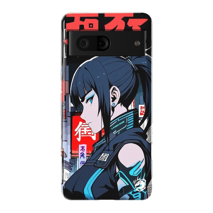 Pixel 7 StrongFit Cyberpunk Blue Ninja  by LM2Kone