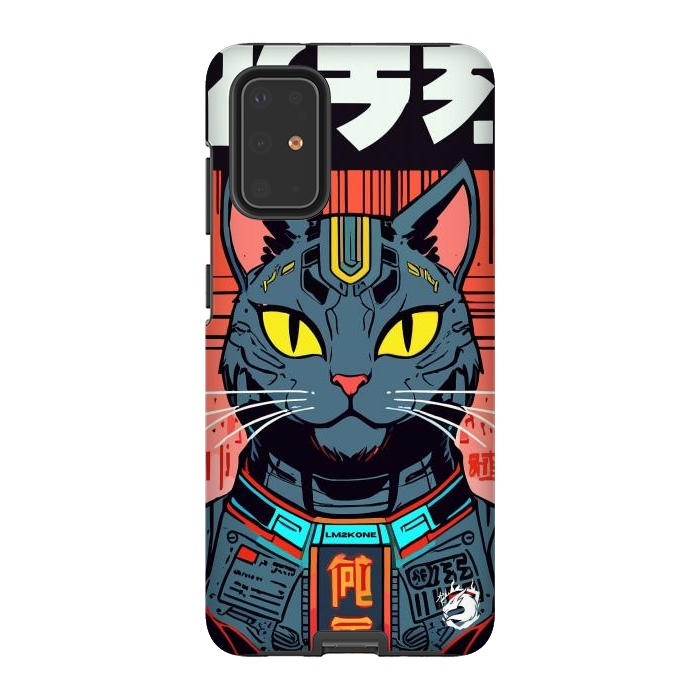 Galaxy S20 Plus StrongFit Futuristic Neon Cat  by LM2Kone