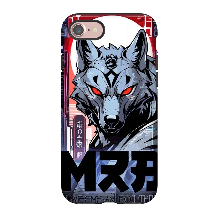 iPhone 7 StrongFit Cyberpunk Silver Wolf by LM2Kone