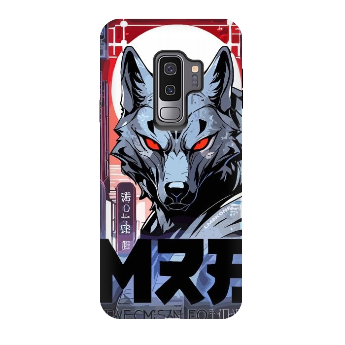 Galaxy S9 plus StrongFit Cyberpunk Silver Wolf by LM2Kone