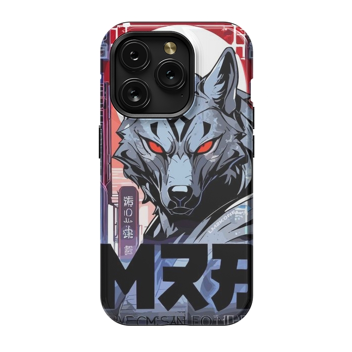 iPhone 15 Pro StrongFit Cyberpunk Silver Wolf by LM2Kone