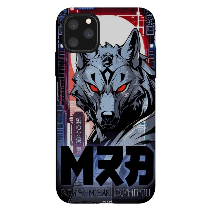 iPhone 11 Pro Max StrongFit Cyberpunk Silver Wolf by LM2Kone