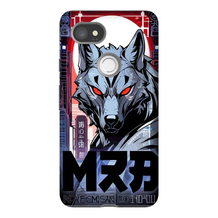 Pixel 2XL StrongFit Cyberpunk Silver Wolf by LM2Kone