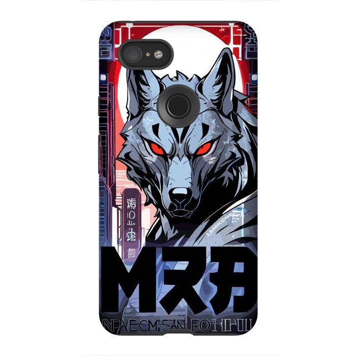 Pixel 3XL StrongFit Cyberpunk Silver Wolf by LM2Kone