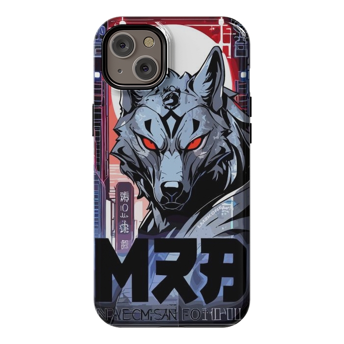 iPhone 14 Plus StrongFit Cyberpunk Silver Wolf by LM2Kone