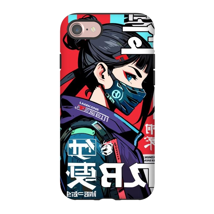 iPhone 7 StrongFit Cyberpunk Ninja Kanji by LM2Kone