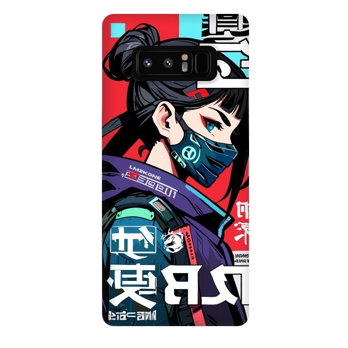 Galaxy Note 8 StrongFit Cyberpunk Ninja Kanji by LM2Kone