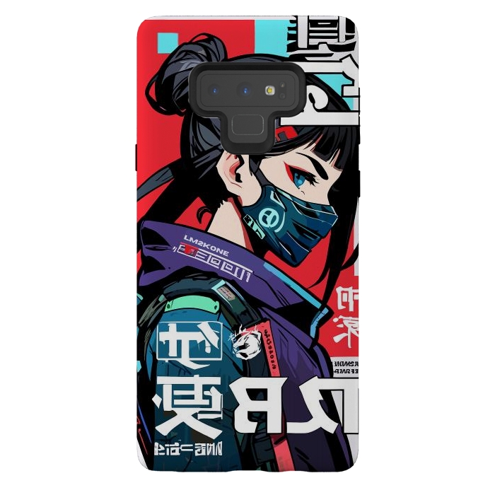 Galaxy Note 9 StrongFit Cyberpunk Ninja Kanji by LM2Kone