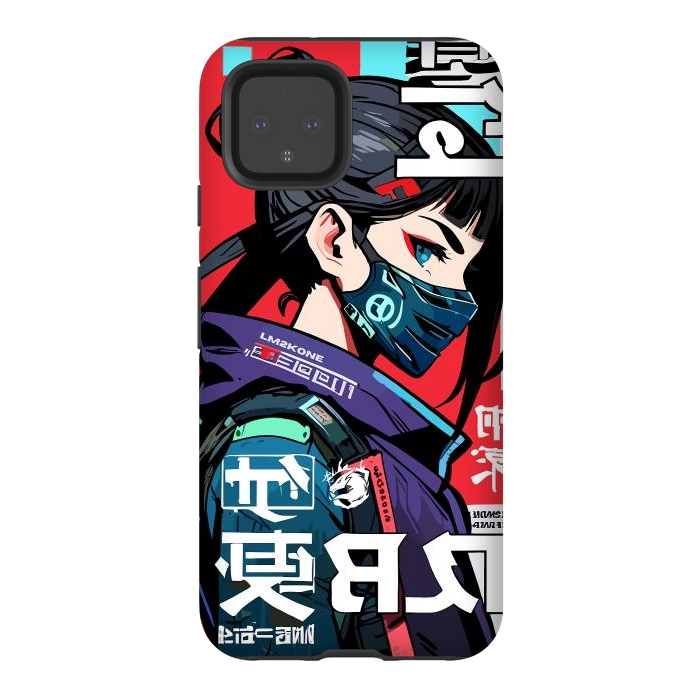 Pixel 4 StrongFit Cyberpunk Ninja Kanji by LM2Kone