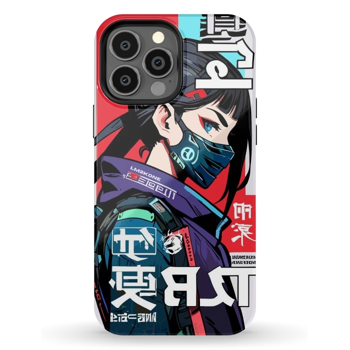 iPhone 13 Pro Max StrongFit Cyberpunk Ninja Kanji by LM2Kone