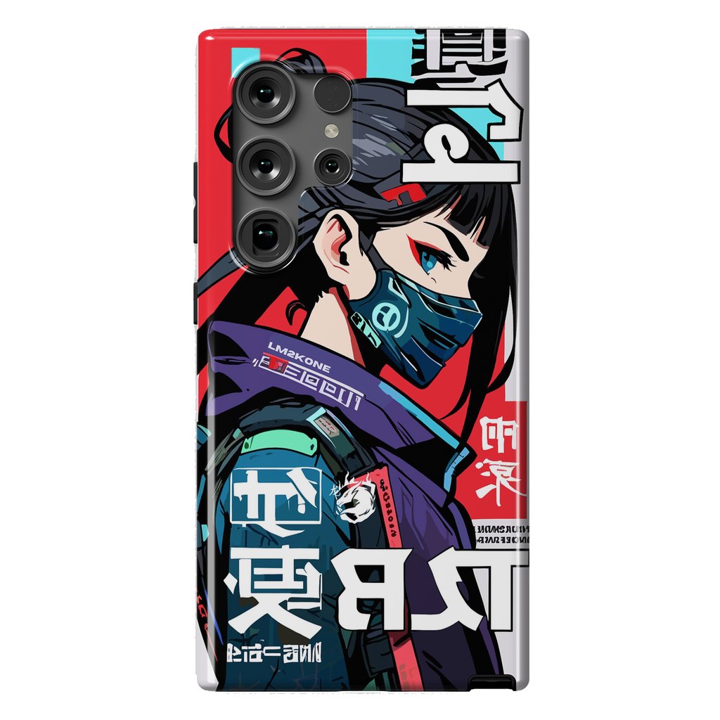 Galaxy S24 Ultra StrongFit Cyberpunk Ninja Kanji by LM2Kone