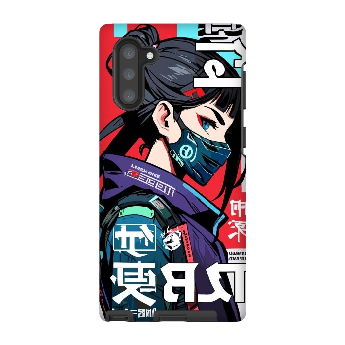 Galaxy Note 10 StrongFit Cyberpunk Ninja Kanji by LM2Kone