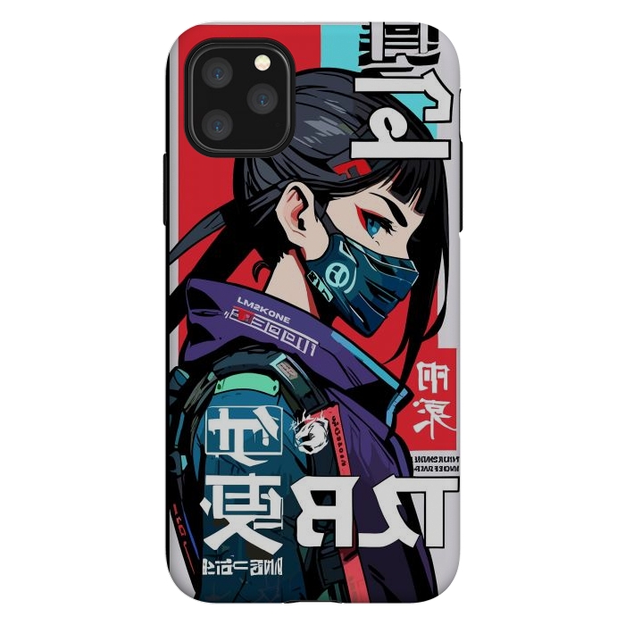 iPhone 11 Pro Max StrongFit Cyberpunk Ninja Kanji by LM2Kone