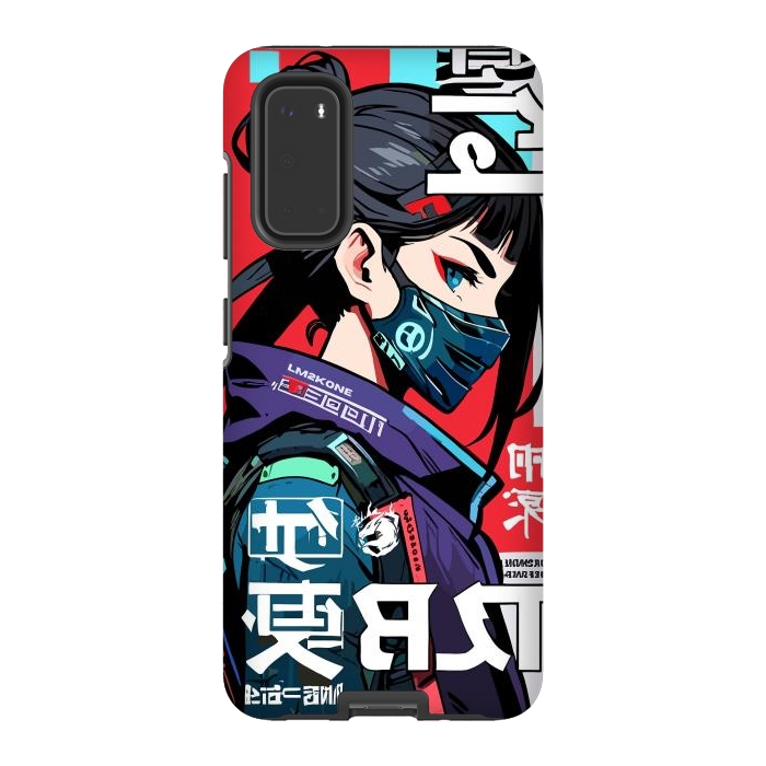 Galaxy S20 StrongFit Cyberpunk Ninja Kanji by LM2Kone