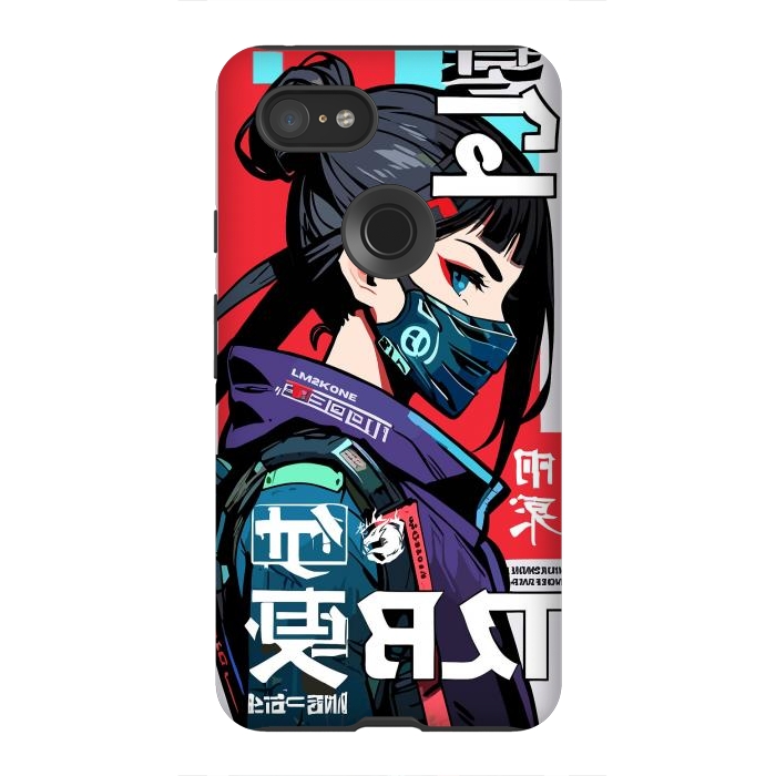 Pixel 3XL StrongFit Cyberpunk Ninja Kanji by LM2Kone