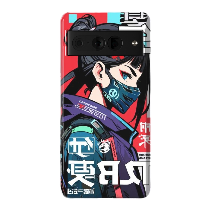 Pixel 7 Pro StrongFit Cyberpunk Ninja Kanji by LM2Kone