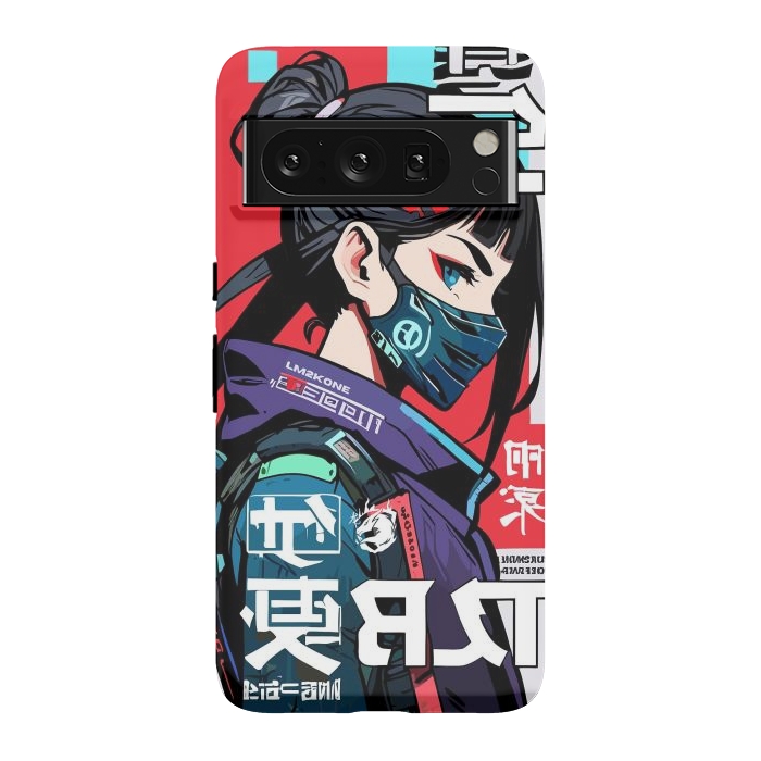 Pixel 8 Pro StrongFit Cyberpunk Ninja Kanji by LM2Kone