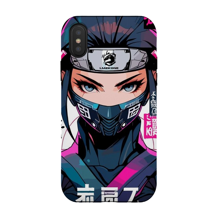 iPhone Xs / X StrongFit Shinobi Ninja Girl by LM2Kone