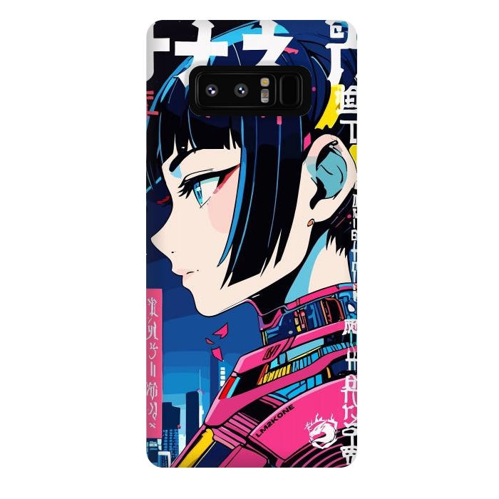 Galaxy Note 8 StrongFit Cyberpunk Night Girl by LM2Kone