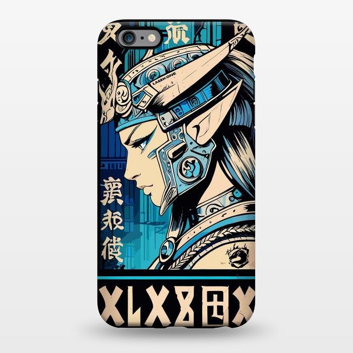 iPhone 6/6s plus StrongFit Blue Japan Warrior Girl by LM2Kone