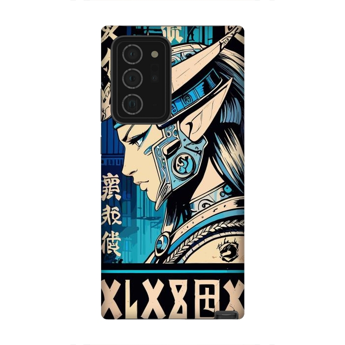 Galaxy Note 20 Ultra StrongFit Blue Japan Warrior Girl by LM2Kone