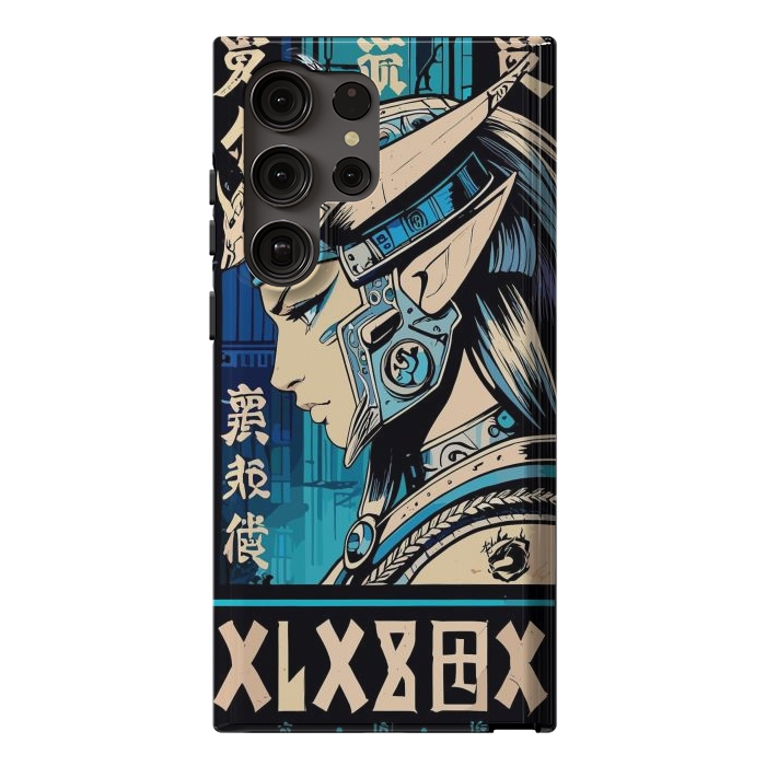 Galaxy S23 Ultra StrongFit Blue Japan Warrior Girl by LM2Kone