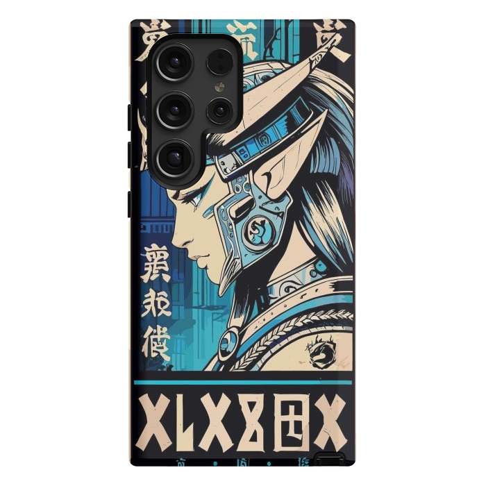 Galaxy S24 Ultra StrongFit Blue Japan Warrior Girl by LM2Kone