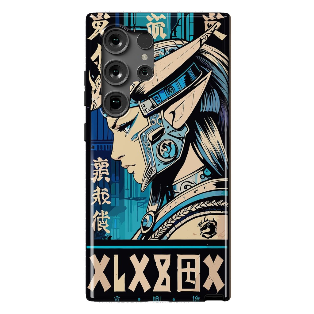 Galaxy S24 Ultra StrongFit Blue Japan Warrior Girl by LM2Kone