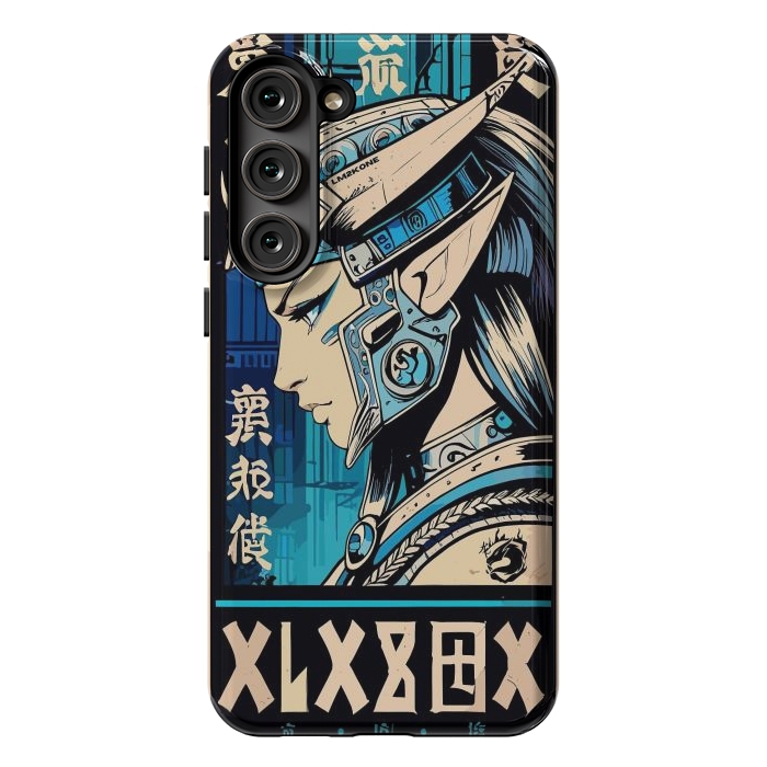 Galaxy S23 Plus StrongFit Blue Japan Warrior Girl by LM2Kone