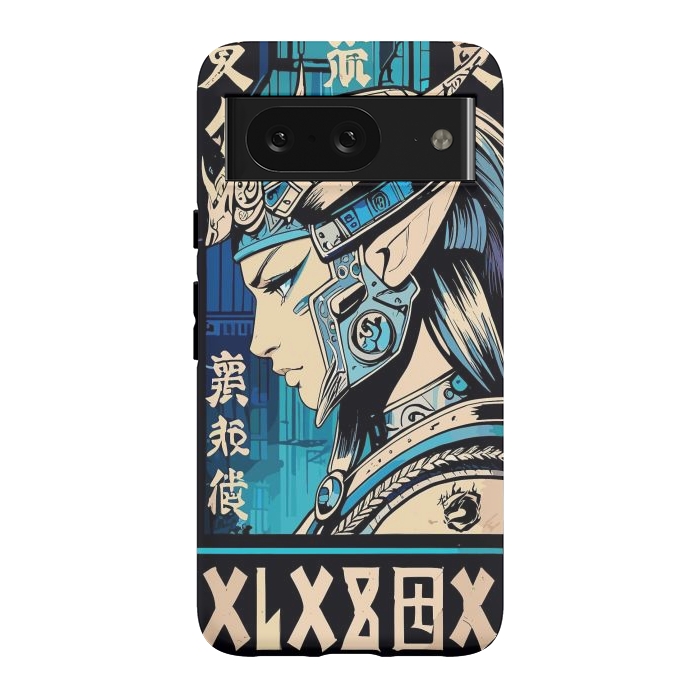 Pixel 8 StrongFit Blue Japan Warrior Girl by LM2Kone