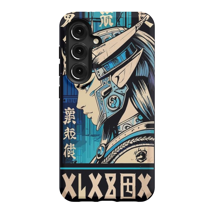 Galaxy S24 StrongFit Blue Japan Warrior Girl by LM2Kone