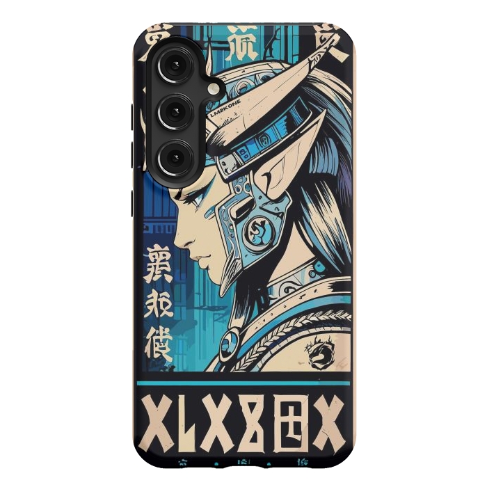 Galaxy S24 Plus StrongFit Blue Japan Warrior Girl by LM2Kone