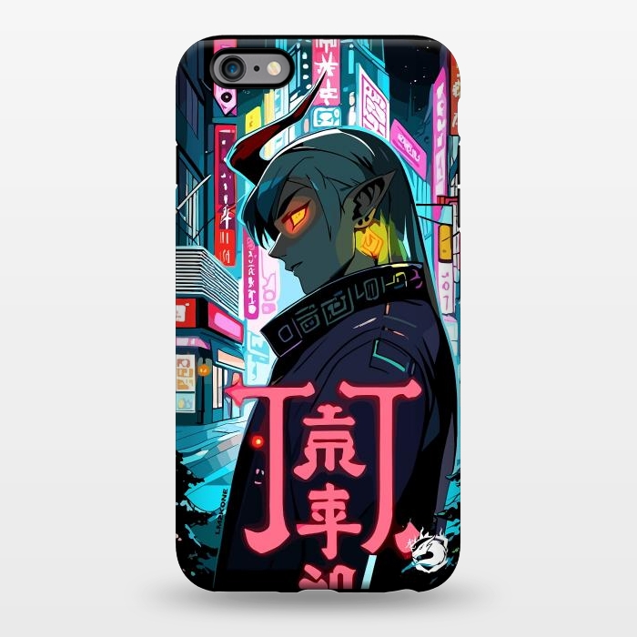 iPhone 6/6s plus StrongFit Cyberpunk Oni Neon by LM2Kone