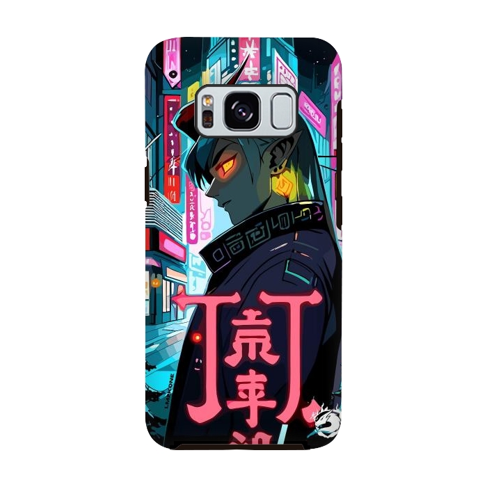 Galaxy S8 StrongFit Cyberpunk Oni Neon by LM2Kone