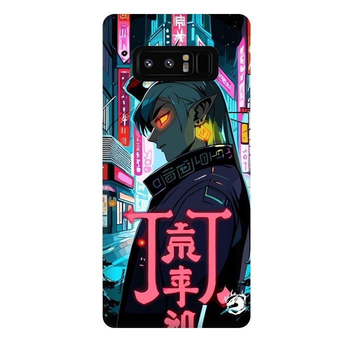 Galaxy Note 8 StrongFit Cyberpunk Oni Neon by LM2Kone