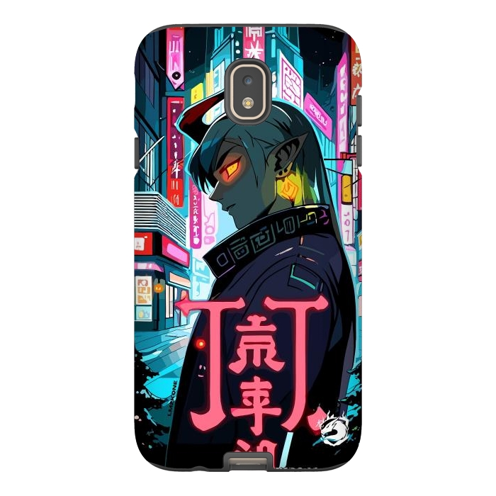 Galaxy J7 StrongFit Cyberpunk Oni Neon by LM2Kone