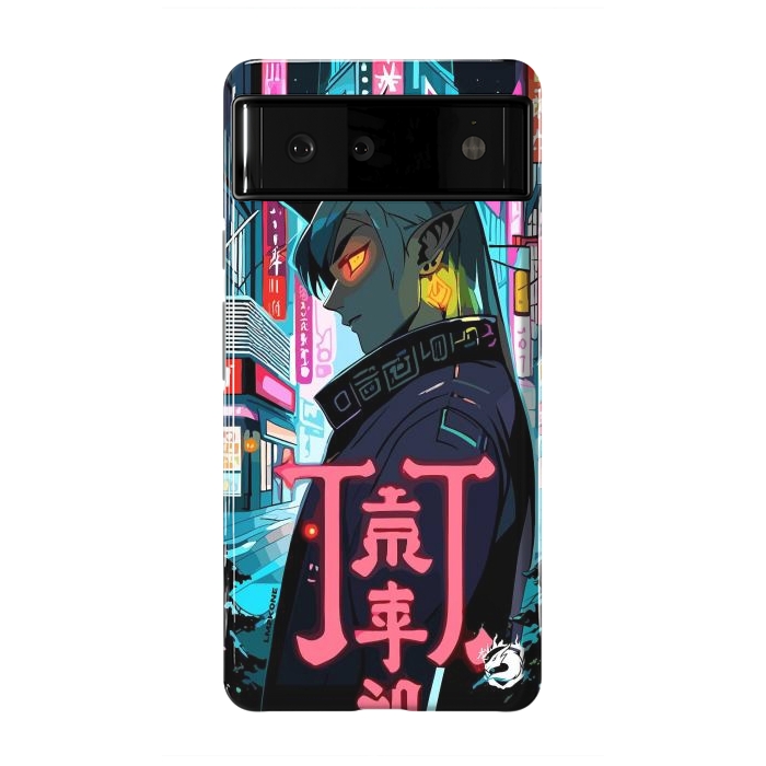 Pixel 6 StrongFit Cyberpunk Oni Neon by LM2Kone