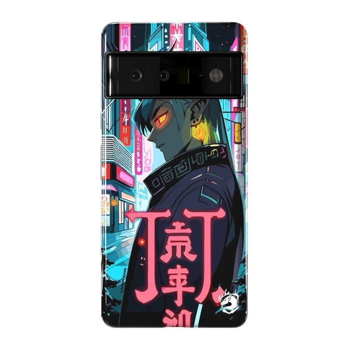 Pixel 6 Pro StrongFit Cyberpunk Oni Neon by LM2Kone