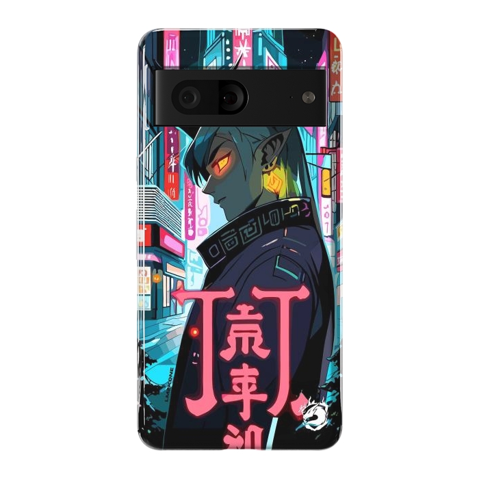 Pixel 7 StrongFit Cyberpunk Oni Neon by LM2Kone