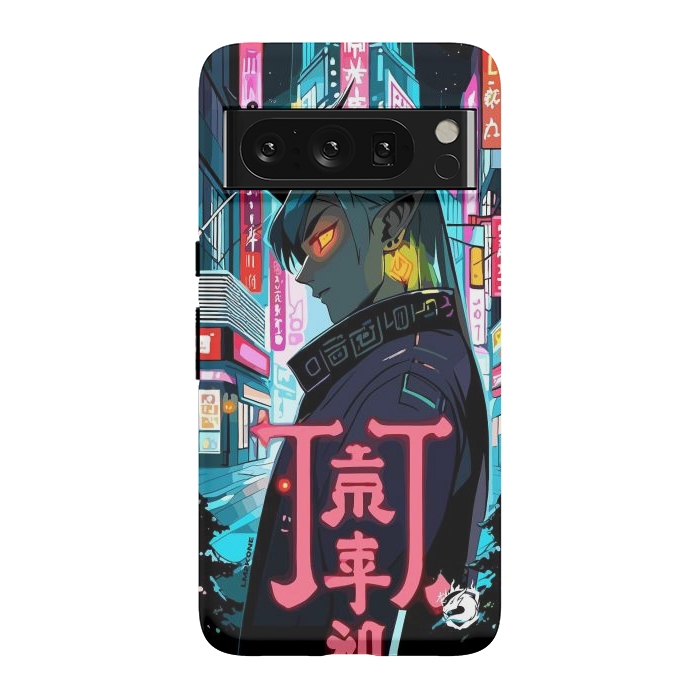 Pixel 8 Pro StrongFit Cyberpunk Oni Neon by LM2Kone