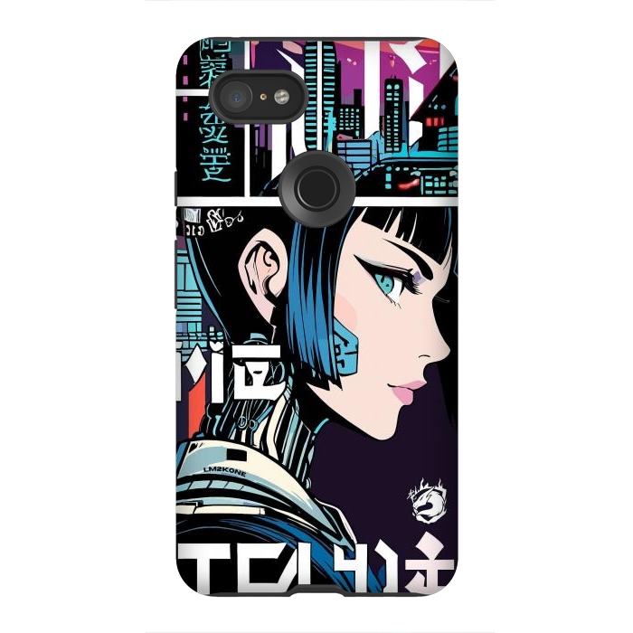 Pixel 3XL StrongFit Manga Japan Girl by LM2Kone