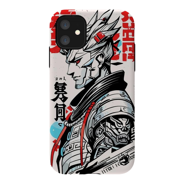 iPhone 11 StrongFit Warrior Japan Kanji by LM2Kone