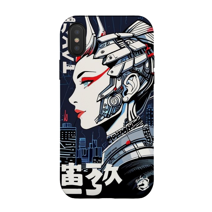 iPhone Xs / X StrongFit Cyborg Japan Girl by LM2Kone