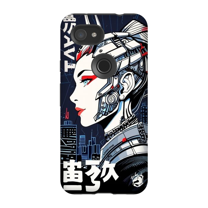 Pixel 3A StrongFit Cyborg Japan Girl by LM2Kone