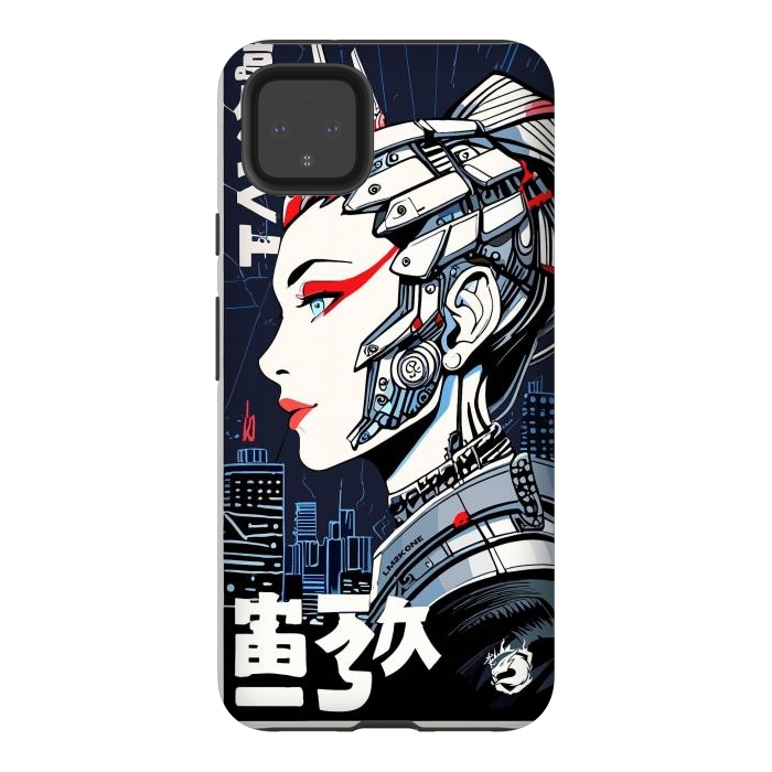 Pixel 4XL StrongFit Cyborg Japan Girl by LM2Kone