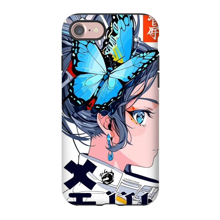 iPhone 7 StrongFit Japan Butterflies Girl by LM2Kone