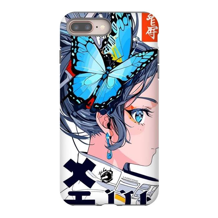 iPhone 7 plus StrongFit Japan Butterflies Girl by LM2Kone