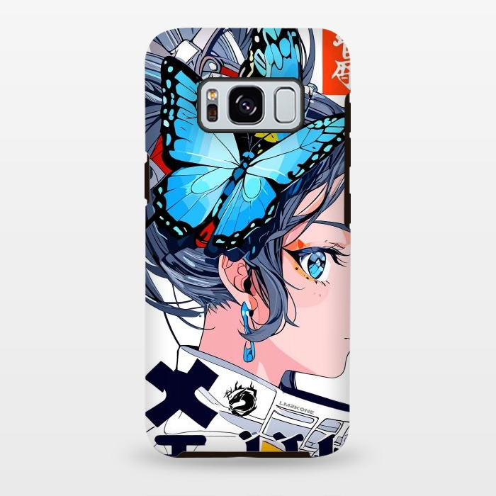 Galaxy S8 plus StrongFit Japan Butterflies Girl by LM2Kone