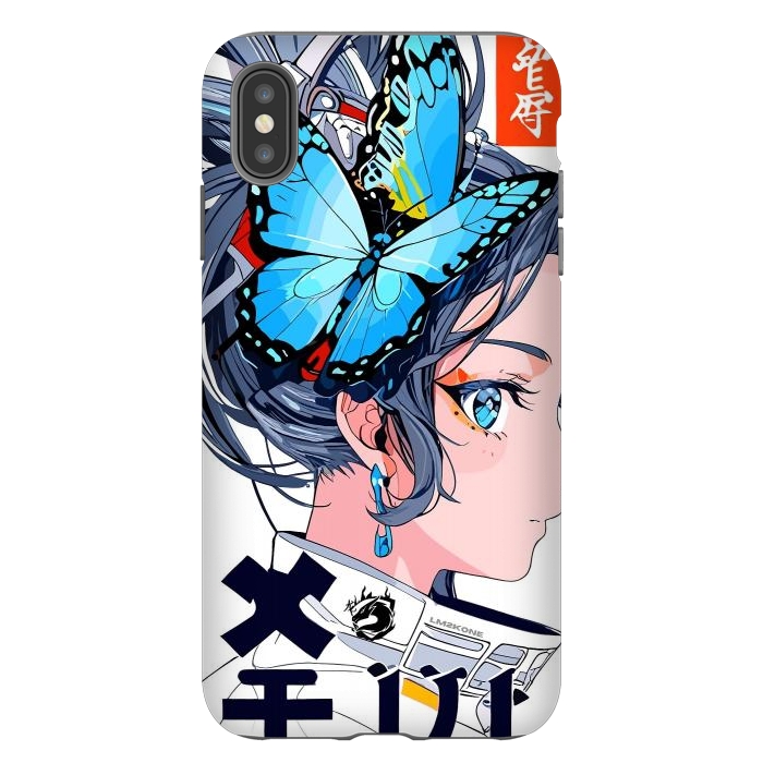 iPhone Xs Max StrongFit Japan Butterflies Girl by LM2Kone