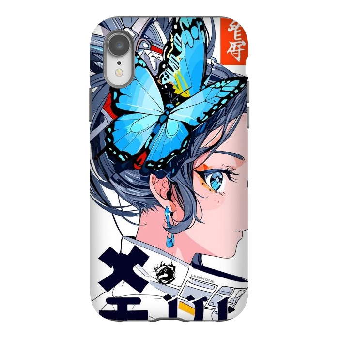 iPhone Xr StrongFit Japan Butterflies Girl by LM2Kone